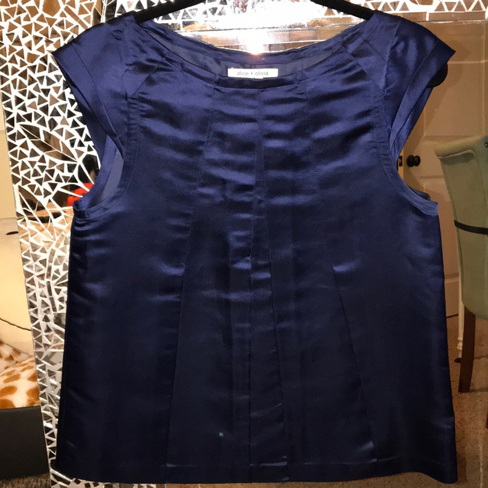 Silk blue top